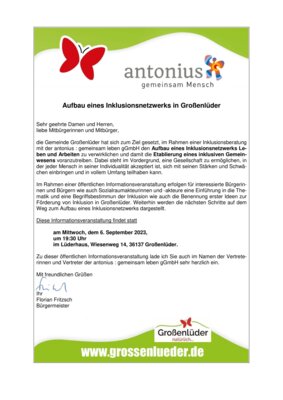 Aufbau eines Inklusionsnetzwerks in Großenlüder