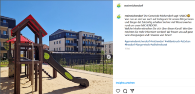 Gemeinde Michendorf jetzt auch bei Instagram! (Bild vergrößern)
