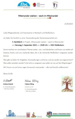 Einladung zur 5. Denkfabrik