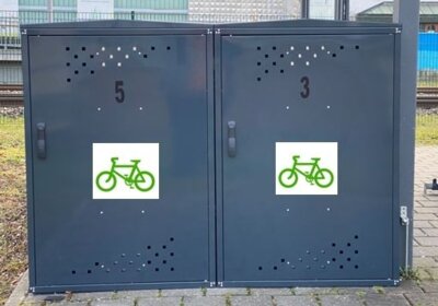 Fahrradboxen stehen Ihnen am Bahnhof zur Verfügung (Bild vergrößern)