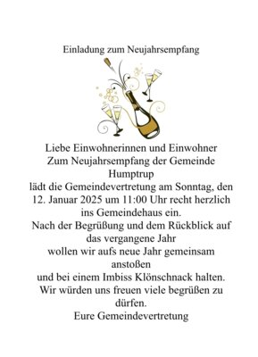 Neujahrsempfang am 12.01.2024