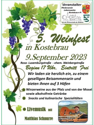 5. Weinfest in Kostebrau