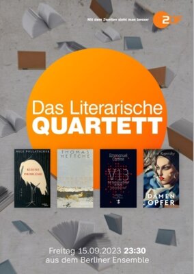 Das Literarische Quartett im ZDF, zur Sendung vom 15. September 2023 