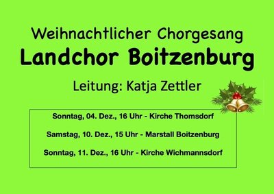 Konzerte Landchor Boitzenburg