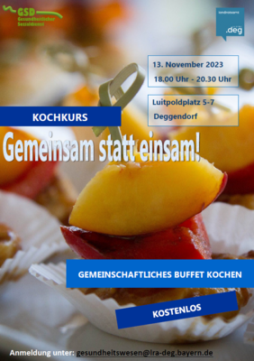 LRA Deggendorf: Kochabend gegen Einsamkeit (Bild vergrößern)