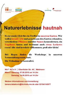 Naturerlebnisse hautnah im IKZ e.V. (Bild vergrößern)