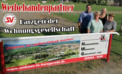 Foto zur Meldung: 8. Neuzugang bei Werbebanden Sponsoring - Harzgeröder  Wohnungsgesellschaft