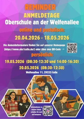 Reminder: Anmeldetermine 5. Klassen für das Schuljahr 2026/2027 (Bild vergr&ouml;&szlig;ern)