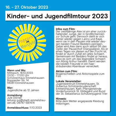 Kinder- und Jugendfilmtour 2023 - Popcorn im Maisfeld
