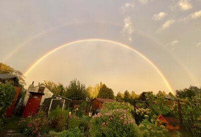 Doppelter Regenbogen über Meuselwitz