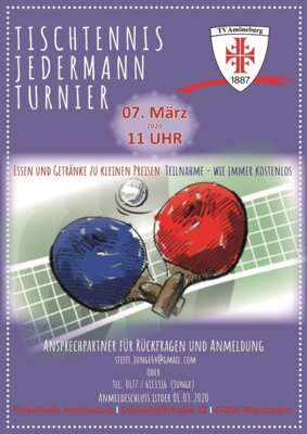 Meldung: Tischtennis-Turnier 2020