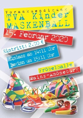 Meldung: Ankündigung Kindermaskenball 2020