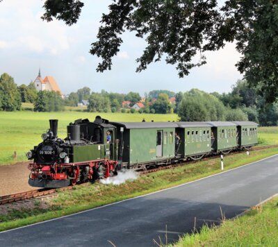 Die Sächsische IV K Dampflokomotive 99 1608-1 (Bild vergrößern)