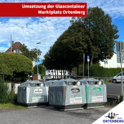 Foto zur Meldung: Umsetzung der Glascontainer am Marktplatz Ortenberg