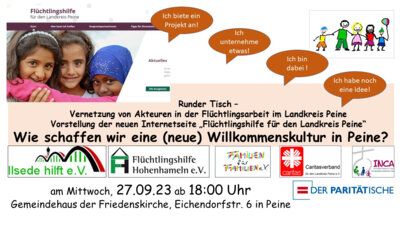 Runder Tisch der Flüchtlingshilfen im Landkreis Peine am 27.09.23 (Bild vergrößern)