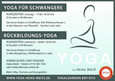 Foto zur Meldung: Yoga für Schwangere & Rückbildungs-Yoga in Schafflund