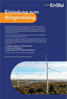 Windpark Neu-Eichenberg: Bürgerinformationsveranstaltung am 13.10.2023 (Bild vergrößern)