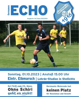 Germanen-Echo Aktuell Nr. 04 - Eintracht Elbmarsch - 01.10.2023 (Bild vergrößern)