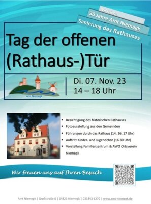 Flyer zum Tag der offen Tür im Rathaus Niemegk