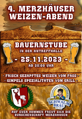 4. Merzhäuser Weizen-Abend / 25.11.2023 / Antreffhalle