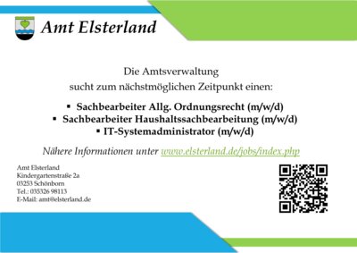 Visitenkarte Stellenausschreibung