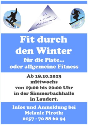 Fit durch den Winter mit dem SV Laudert-Wiebelsheim e. V.