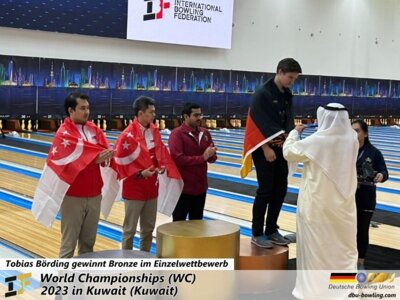 Foto zur Meldung: Erste WM-Medaille für deutsches Bowling-Team