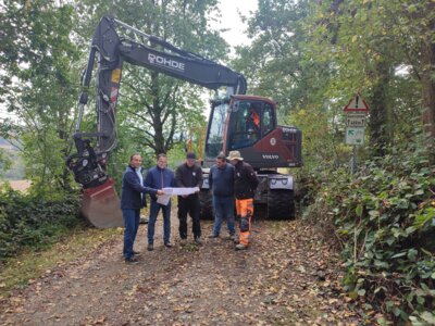 Baubeginn des Radweges von Holzhausen nach Knickhagen erfolgt (Bild vergrößern)