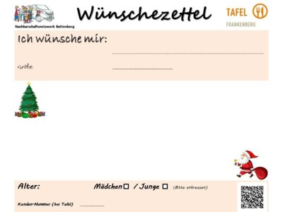 Meldung: Aktion "Wunschzettel 2023"
