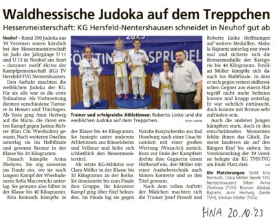 Wir gratulieren unseren Judoka-Hessenmeisterinnen Kira Reimuth und Clara Möller! (Bild vergrößern)