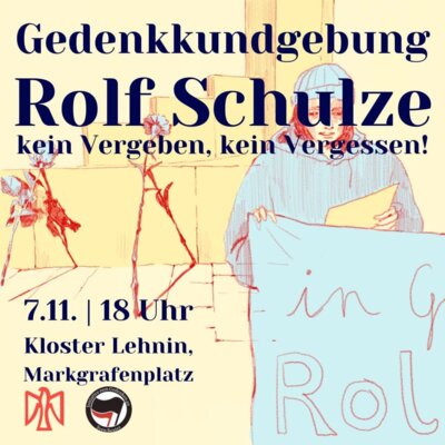 Gedenkkundgebung zu Rolf Schulze (Bild vergrößern)