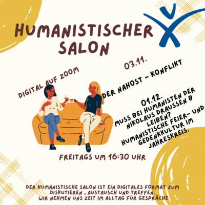 Humanistischer Salon am 03.11. Thema "Nahost" ab 16:30 auf ZOOM (Bild vergrößern)