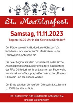 Am 11.11. ist Martinsfest in Göhlsdorf (Bild vergrößern)