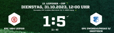 Meldung: B-Junioren Stadtpokal Leipzig: VfB gewinnt 5:1 gegen KSC!