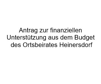 Unterstützung von Veranstaltungen!