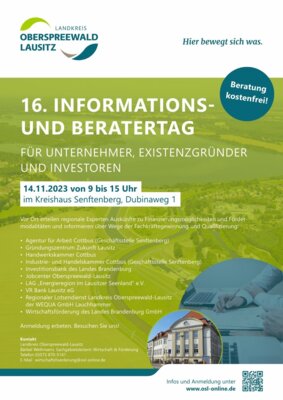Kompakte Beratung für Unternehmer, Existenzgründer und Investoren: 16. Informations- und Beratertag in Senftenberg (Bild vergrößern)