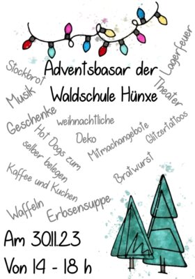 Einladung zum Adventsbasar der Waldschule (Bild vergrößern)