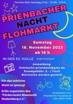 Meldung: Nachtflohmarkt in Prienbach am 18.11., ab 16h