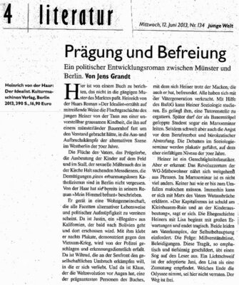 Meldung: Rezension: Prägung und Befreiung. Ein politischer Entwicklungsroman zwischen Münster und Berlin.