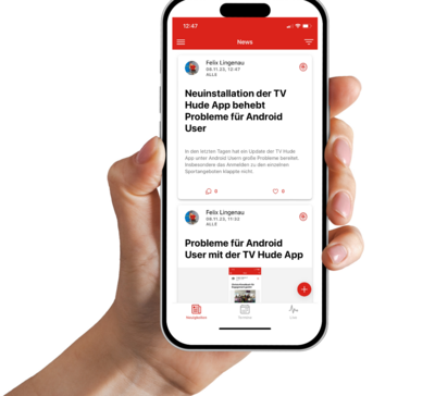 Neuinstallation löst Probleme mit TV Hude App - Zeitnaher Umstieg auf neue Software geplant