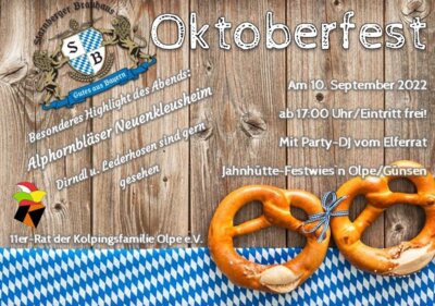 Oktoberfest 2022 am 10. September im Festzelt an der Jahnütte. (Bild vergrößern)