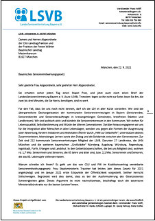 Meldung: Brief an die Abgeordneten der FW und CSU im Bayerischen Landtag