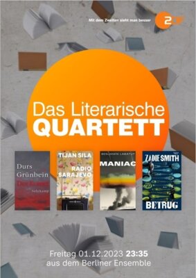 Das Literarische Quartett im ZDF, zur Sendung vom 1. Dezember 2023 