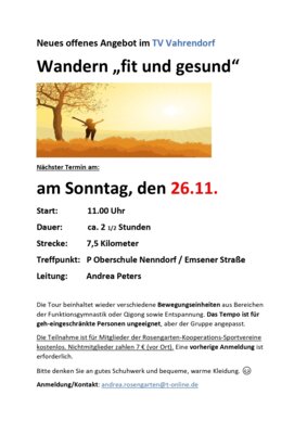 Link zu: Wir wandern wieder am 26.11.
