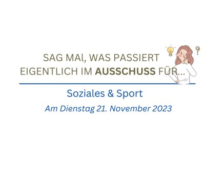 Ausschuss für Soziales & Sport (Bild vergrößern)