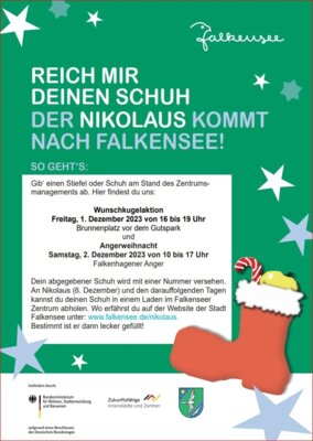 REICH MIR DEINEN SCHUH - NIKOLAUSAKTION im Falkenseer Zentrum