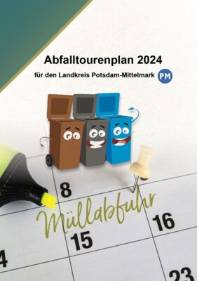 Der Abfalltourenplan 2024 des Landkreises Potsdam-Mittelmark geht in die Veröffentlichung