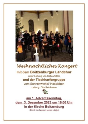 Weihnachtliches Chorkonzert mit Landchor Boitzenburg (Bild vergrößern)