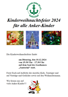 Foto zur Meldung: Einladung zur Kinderweihnachtsfeier