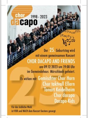 25 Jahre Chor DaCapo 9.12.23